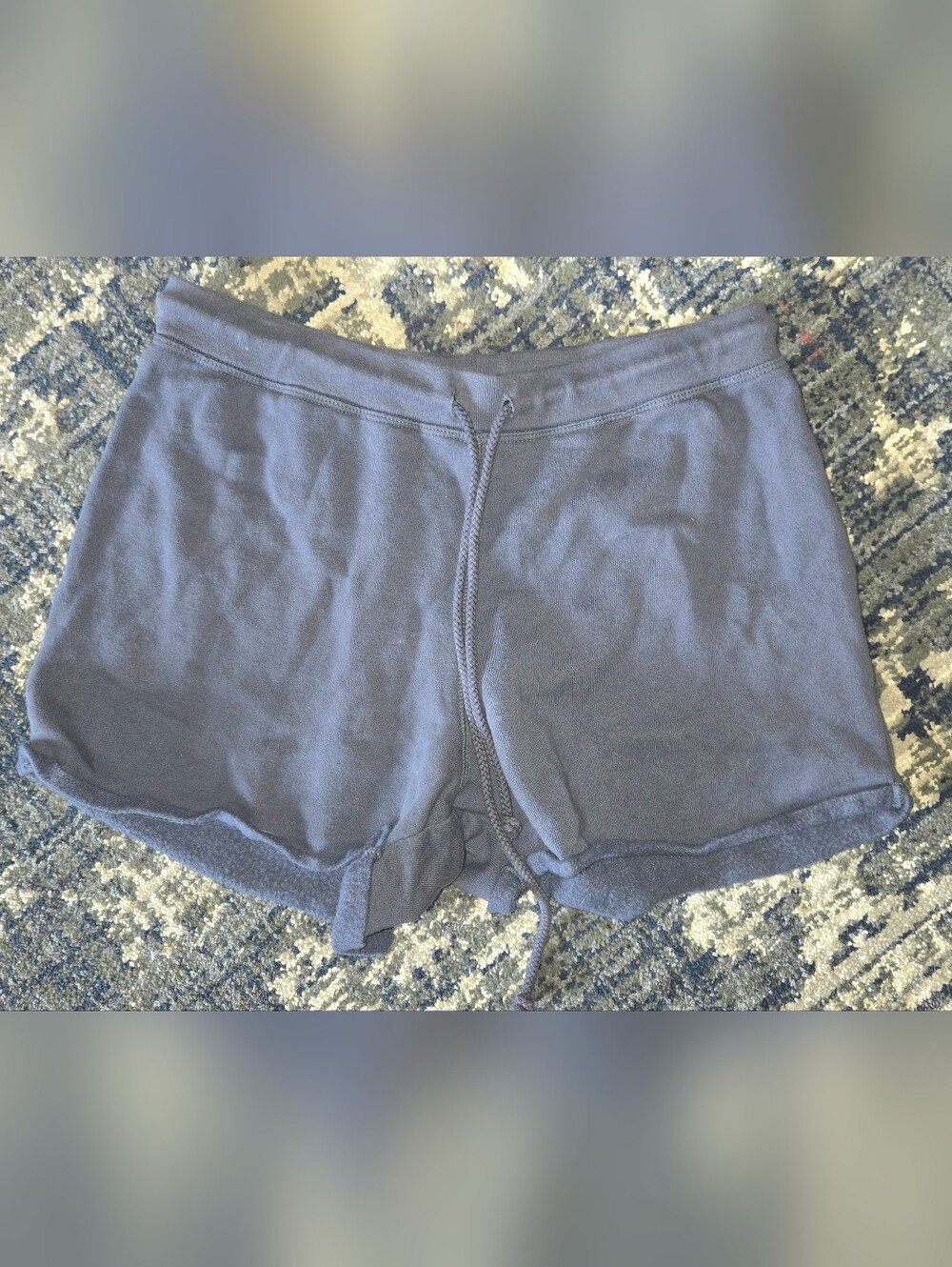 Moda International Vintage Y2k Women's Navy Cotton-Blend Lounge Shorts Small - Picture 1 of 4